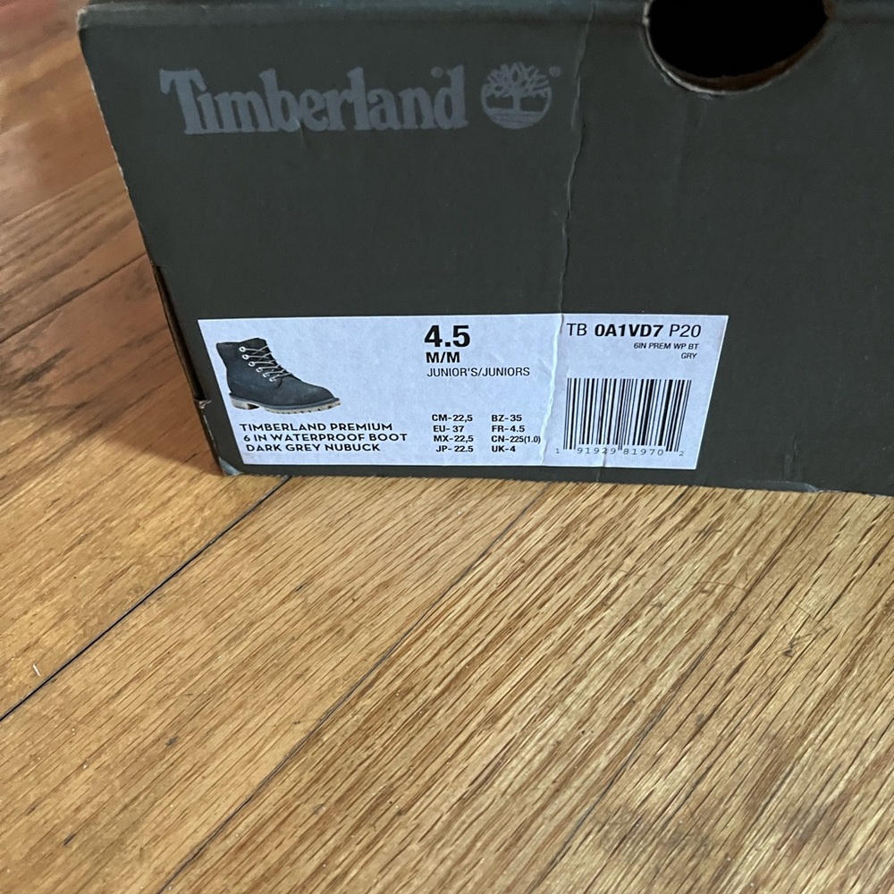 Timberland Dark Gray Lace-Up Boots - Picture 7 of 7